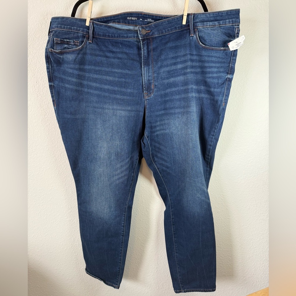 Old Navy Pop Icon Skinny Jeans 26 Plus Mid Rise Stretch Medium Wash NWT